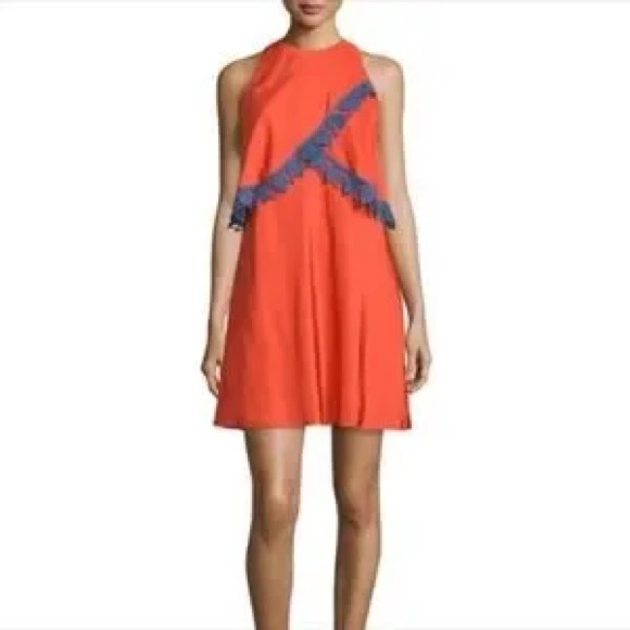 Tory Burch Amanda Draped Aline Silk Dress Size 2 - Picture 1 of 10
